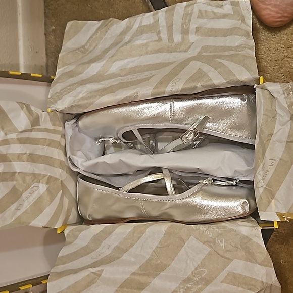 Circus NY By Sam Edelman Zuri Balerina Flat In Metalic Silver - Picture 13 of 15